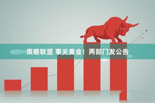 策略联盟 事关黄金！两部门发公告